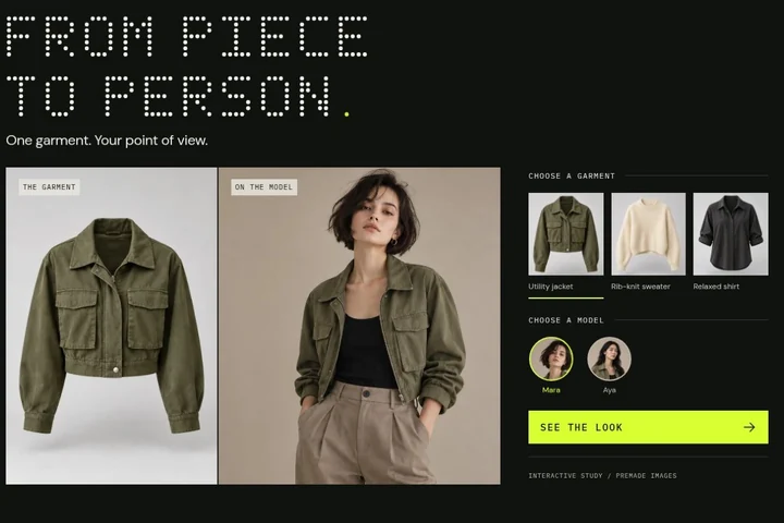 The Fit garment and model choices shown in the completed desktop and mobile study.